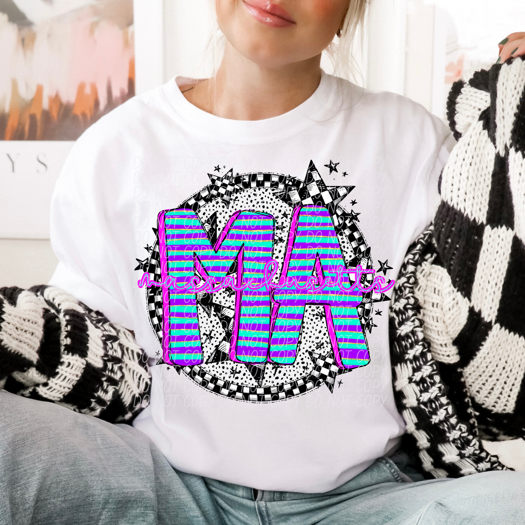 Striped Spring States DTF Print