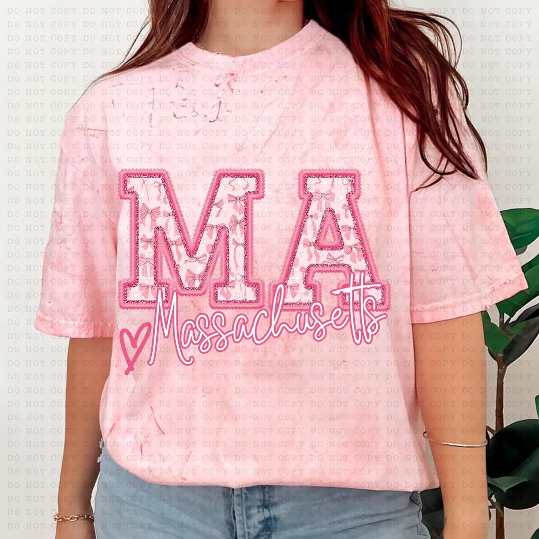 Pink Coquette States DTF Print
