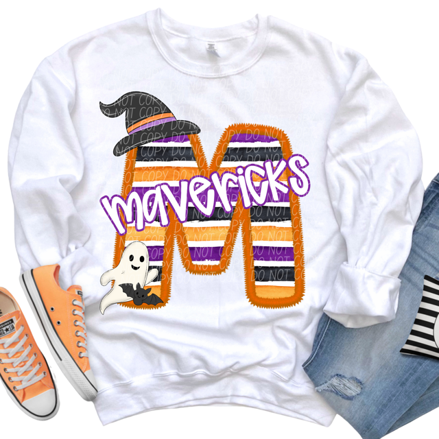 Halloween Striped Mascots DTF Print