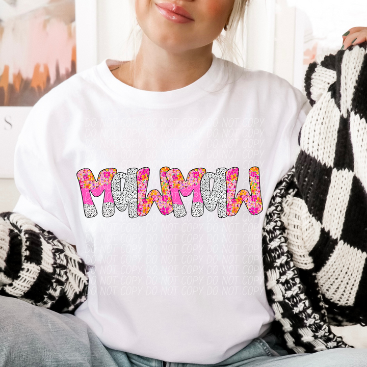 Happy Flowers Names DTF Print