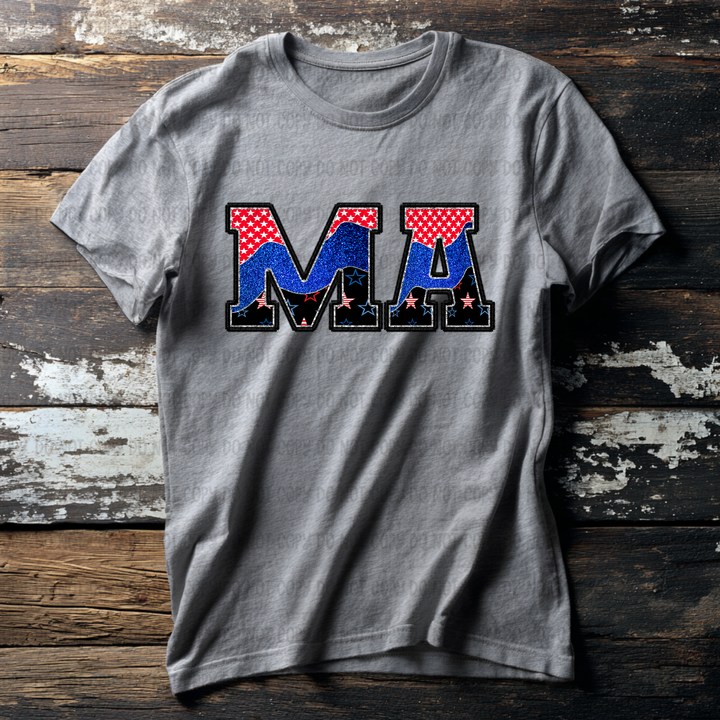 Patriotic States DTF Print