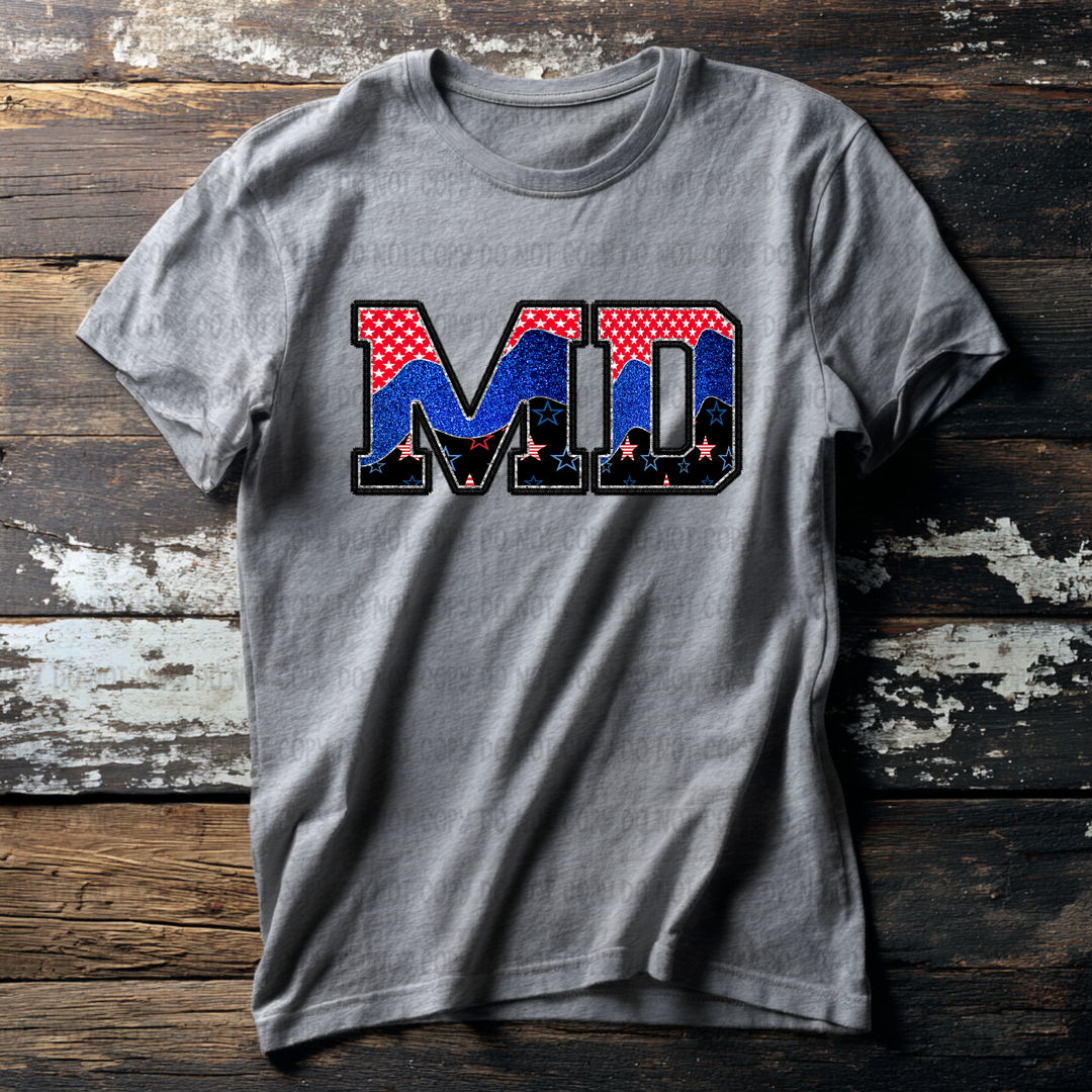 Patriotic States DTF Print