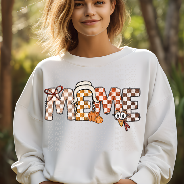 Thanksgiving Names DTF Print