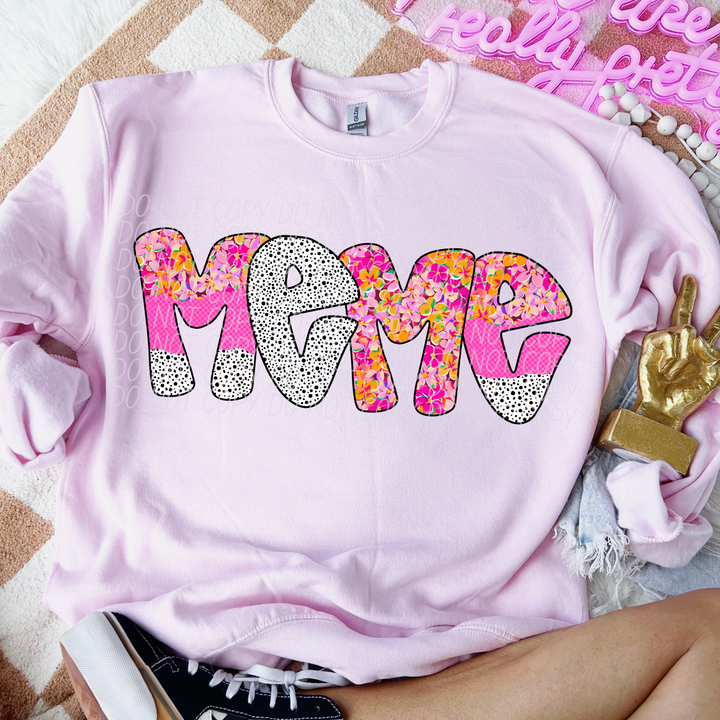 Happy Flowers Names DTF Print