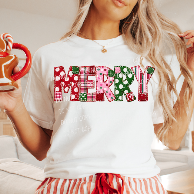 Merry DTF Print