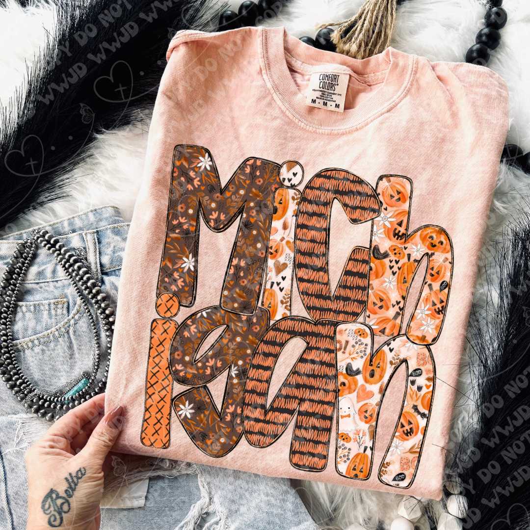 State Pumpkin Alpha DTF Print