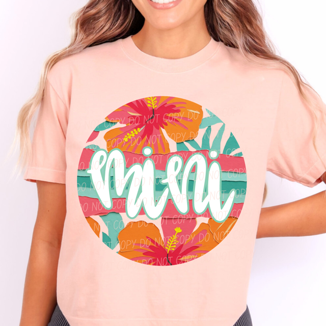 Tropical Mother's Day Titles DTF Print