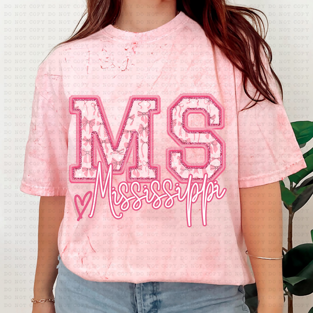 Pink Coquette States DTF Print