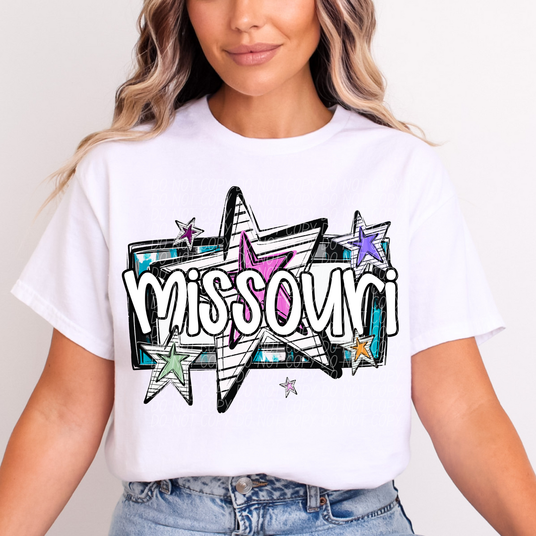 Bright Stars States DTF Print