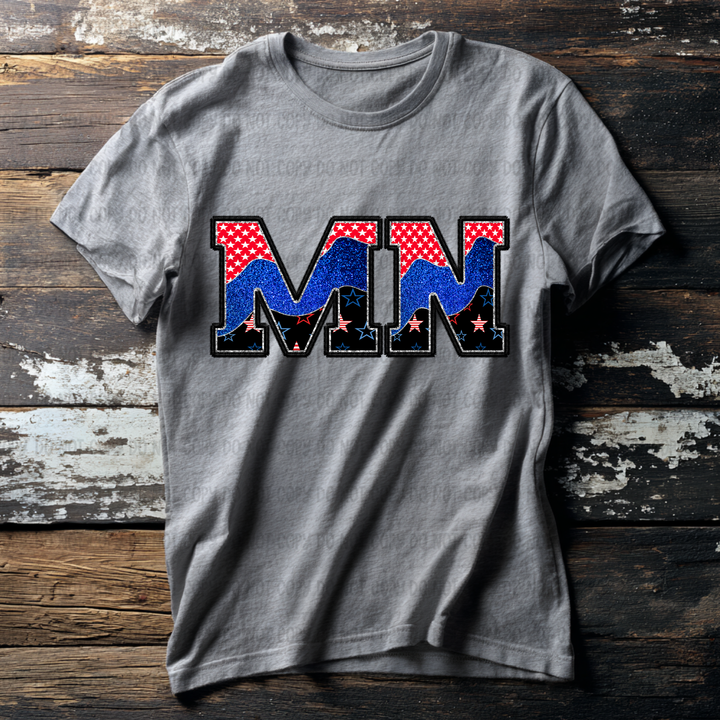 Patriotic States DTF Print
