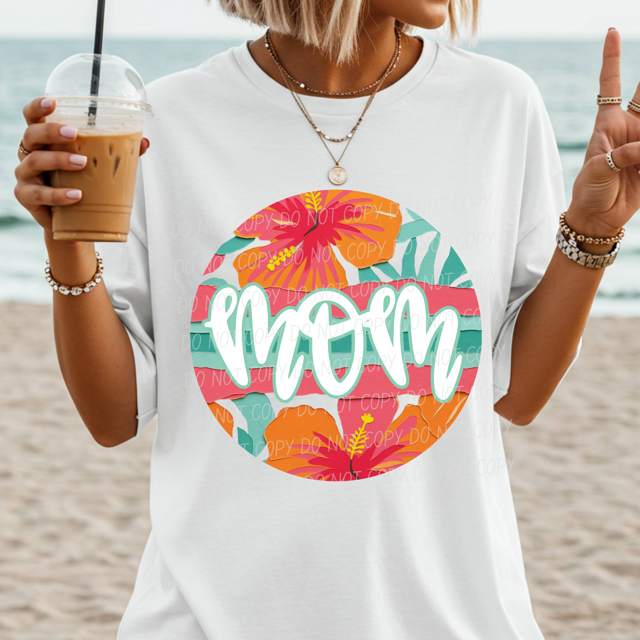 Tropical Mother's Day Titles DTF Print