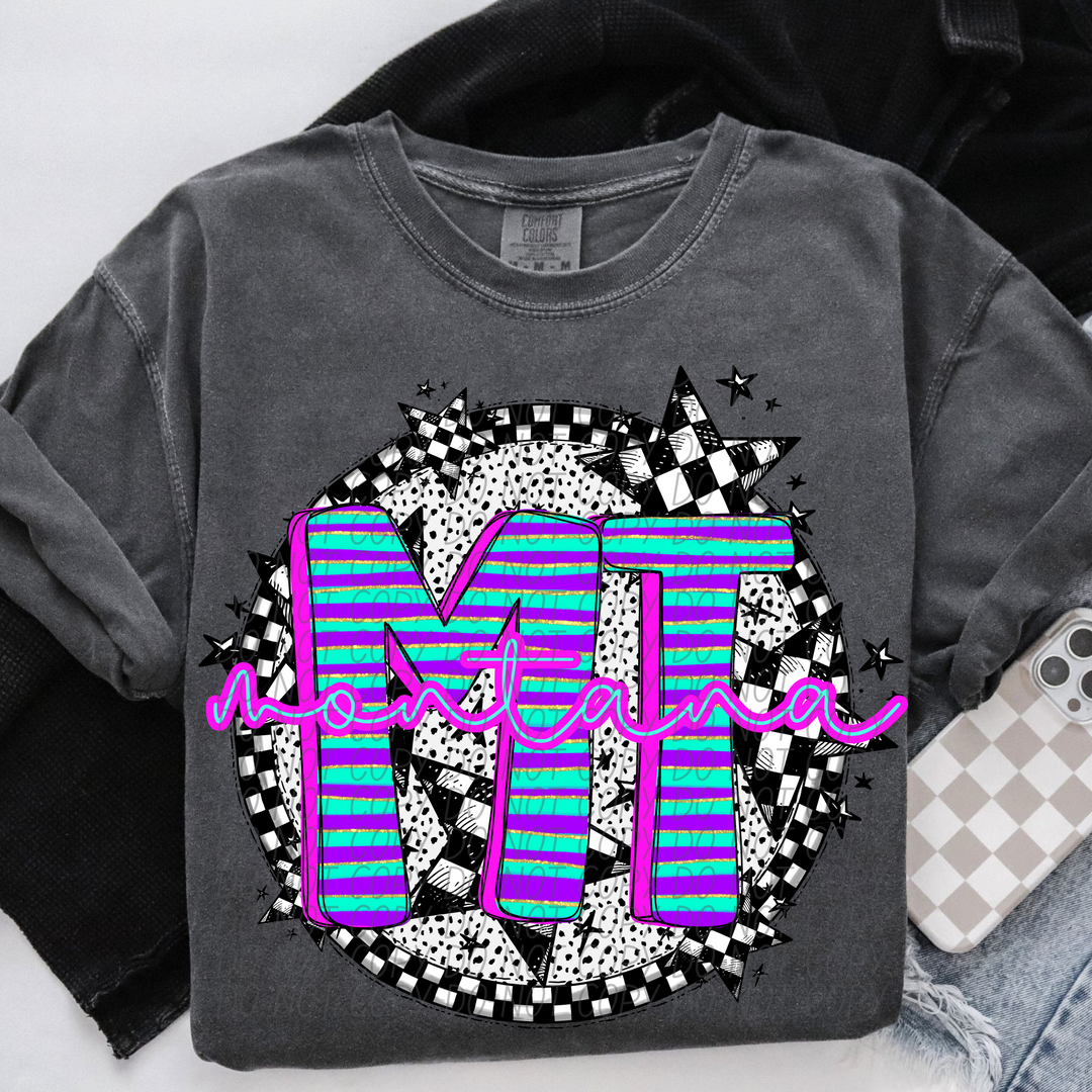 Striped Spring States DTF Print