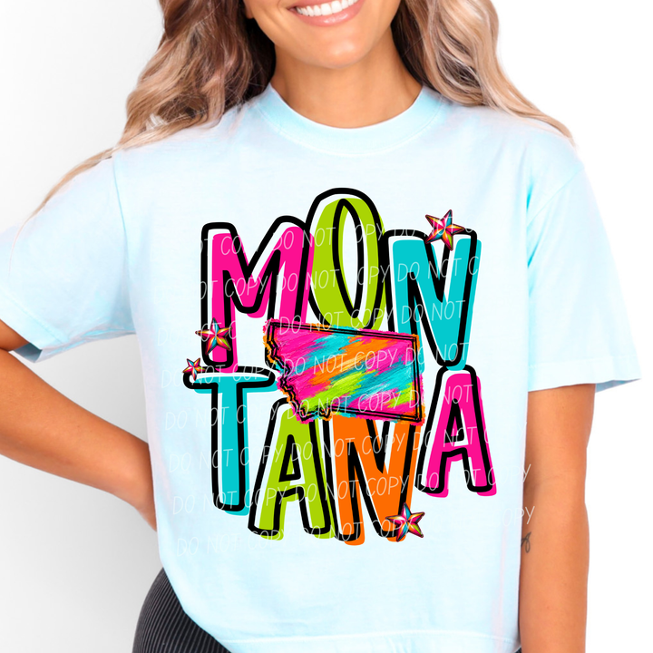 Neon States DTF Print