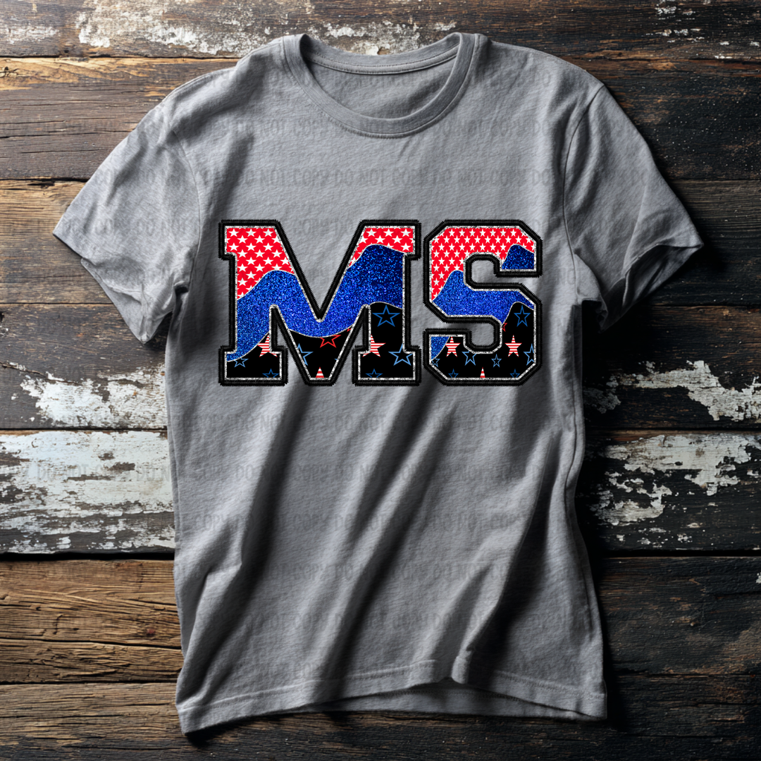 Patriotic States DTF Print