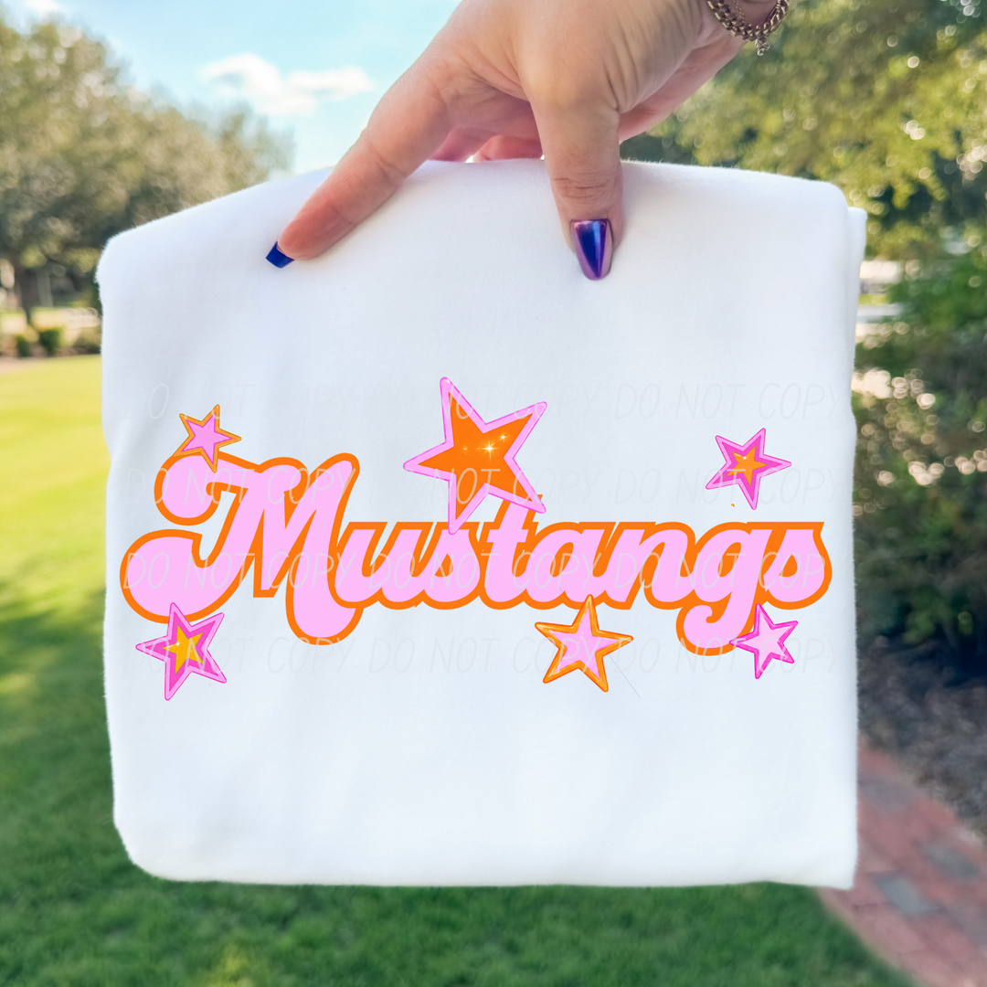 Pink and Orange Mascots DTF Print