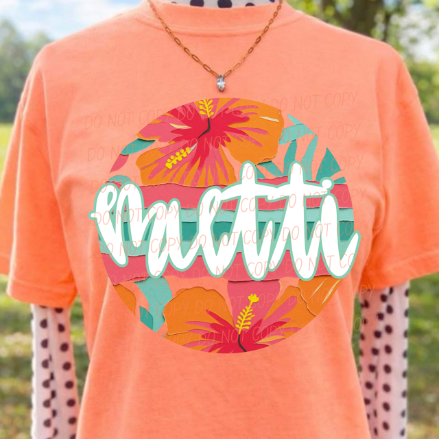 Tropical Mother's Day Titles DTF Print