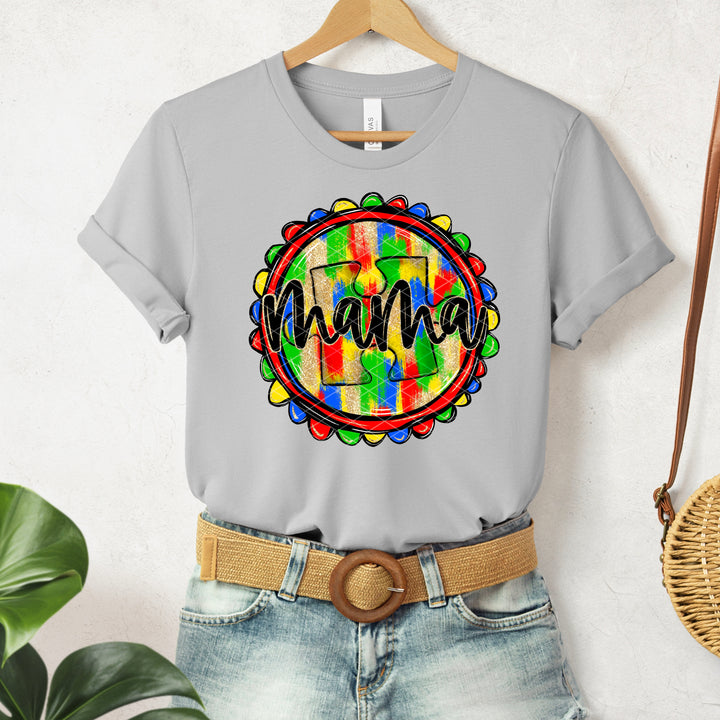 Mama Autism Glitter DTF Print