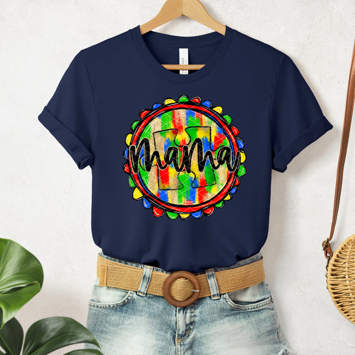 Mama Autism Glitter DTF Print