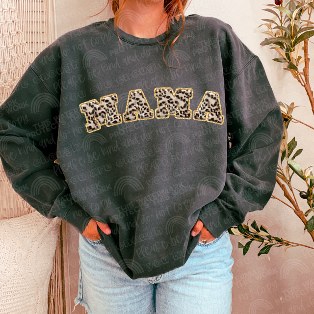 Mama Faux Fur DTF Print