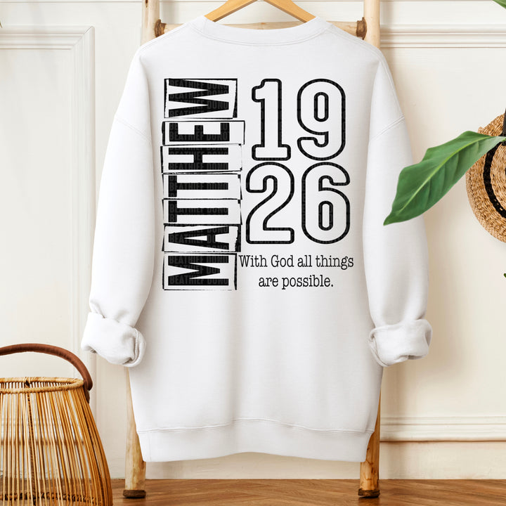 Matthew 19:26 DTF Print