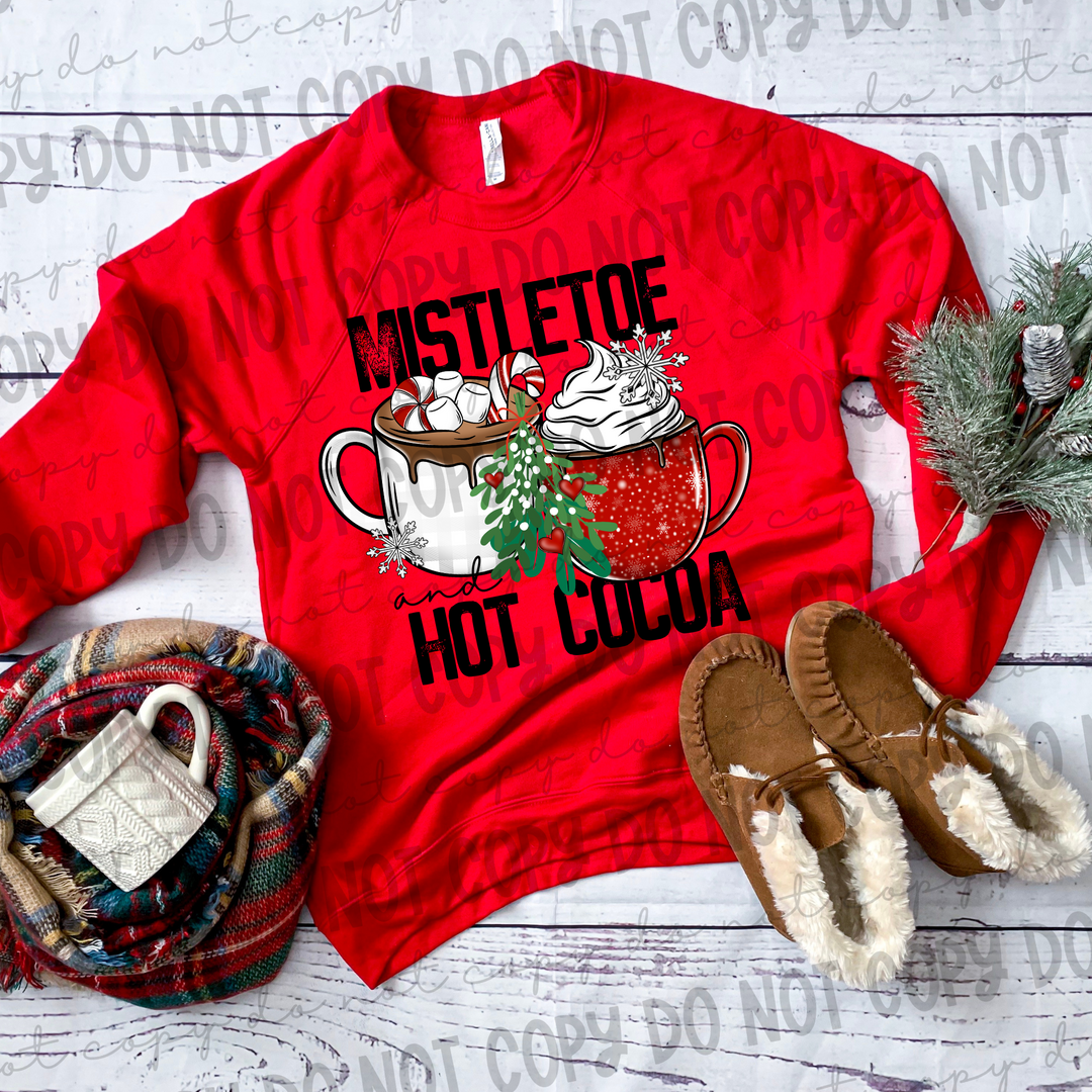 Mistletoe And Hot Cocoa DTF Print