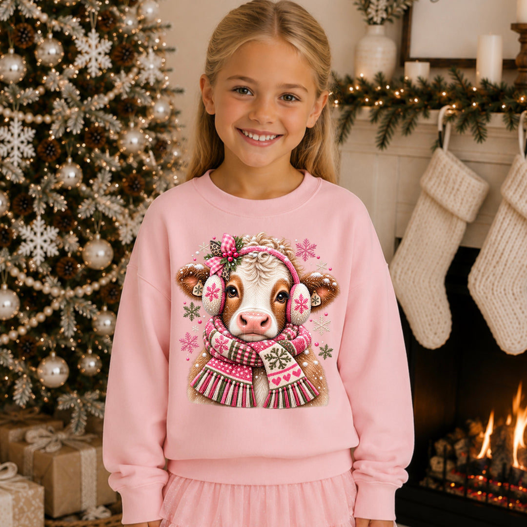 Mistle Toe Mae Cow DTF Print