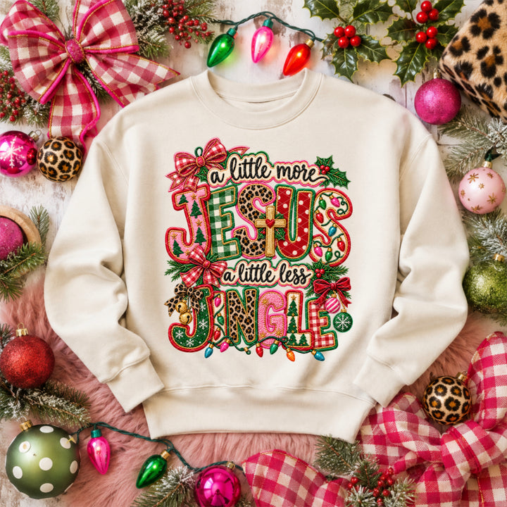 More Jesus Less Jingle DTF Print