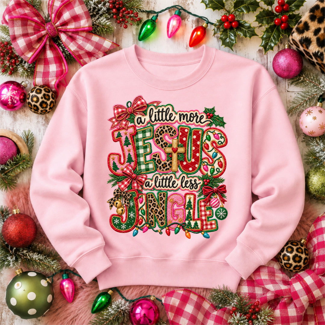 More Jesus Less Jingle DTF Print
