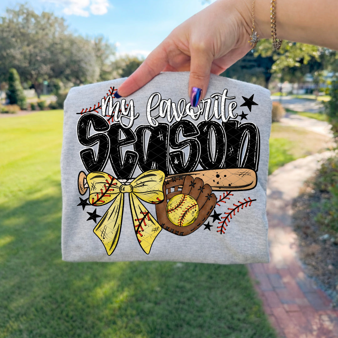 My Favorite Season Softball DTF Print