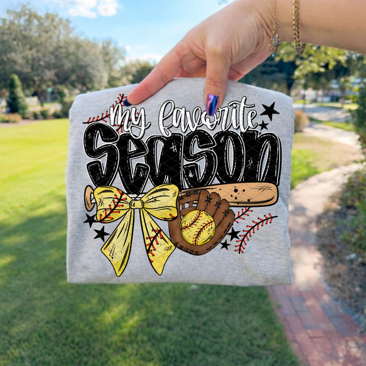 My Favorite Season Softball DTF Print