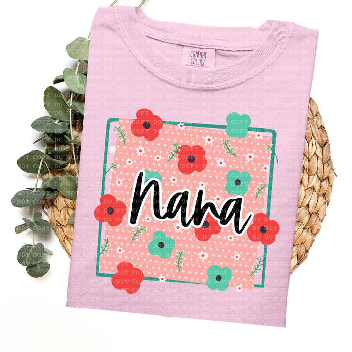 Floral Dotted Titles DTF Print