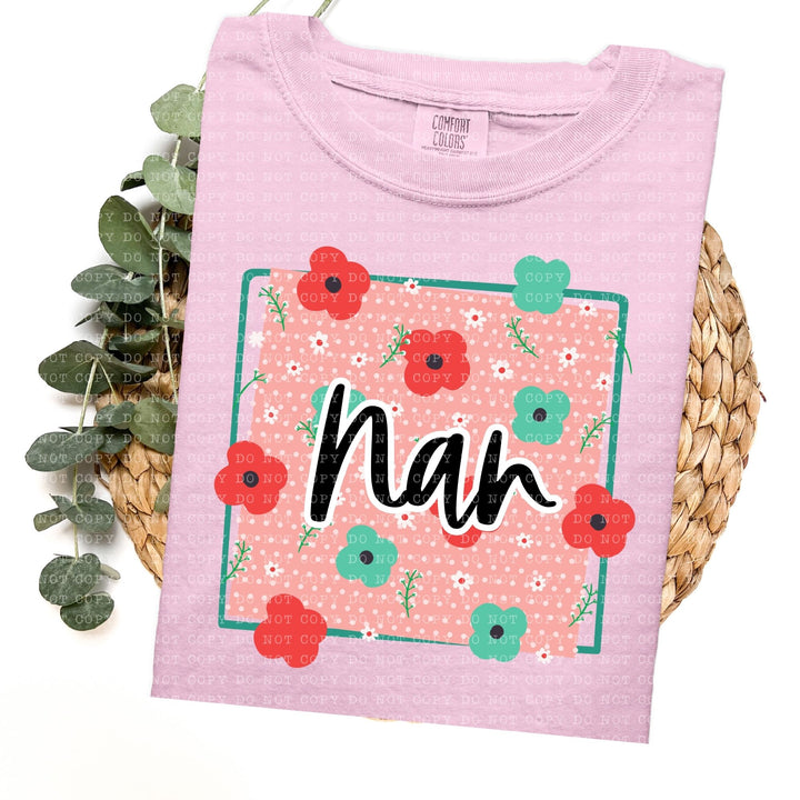 Floral Dotted Titles DTF Print