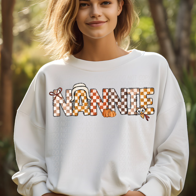 Thanksgiving Names DTF Print