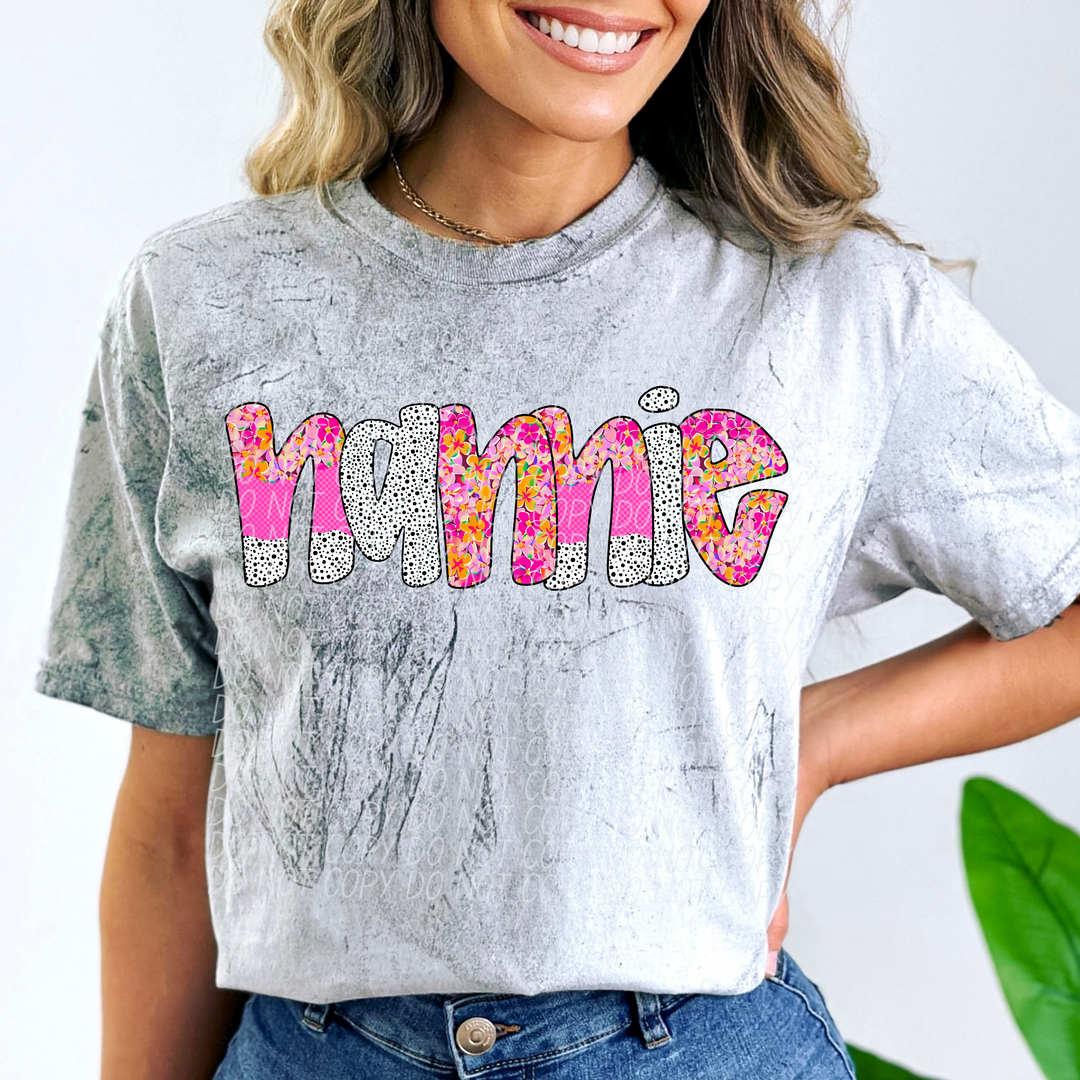 Happy Flowers Names DTF Print