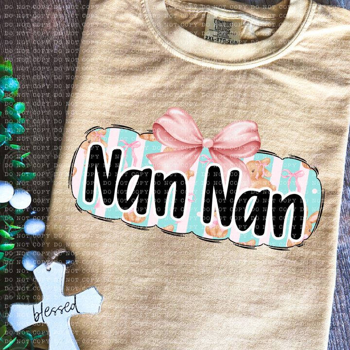 Coquette Bunny Names DTF Print
