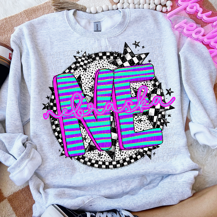 Striped Spring States DTF Print