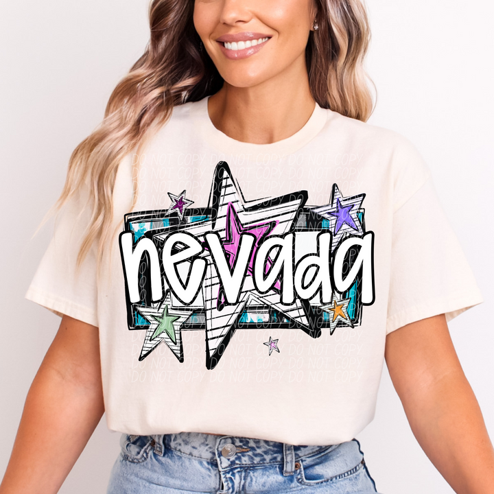 Bright Stars States DTF Print