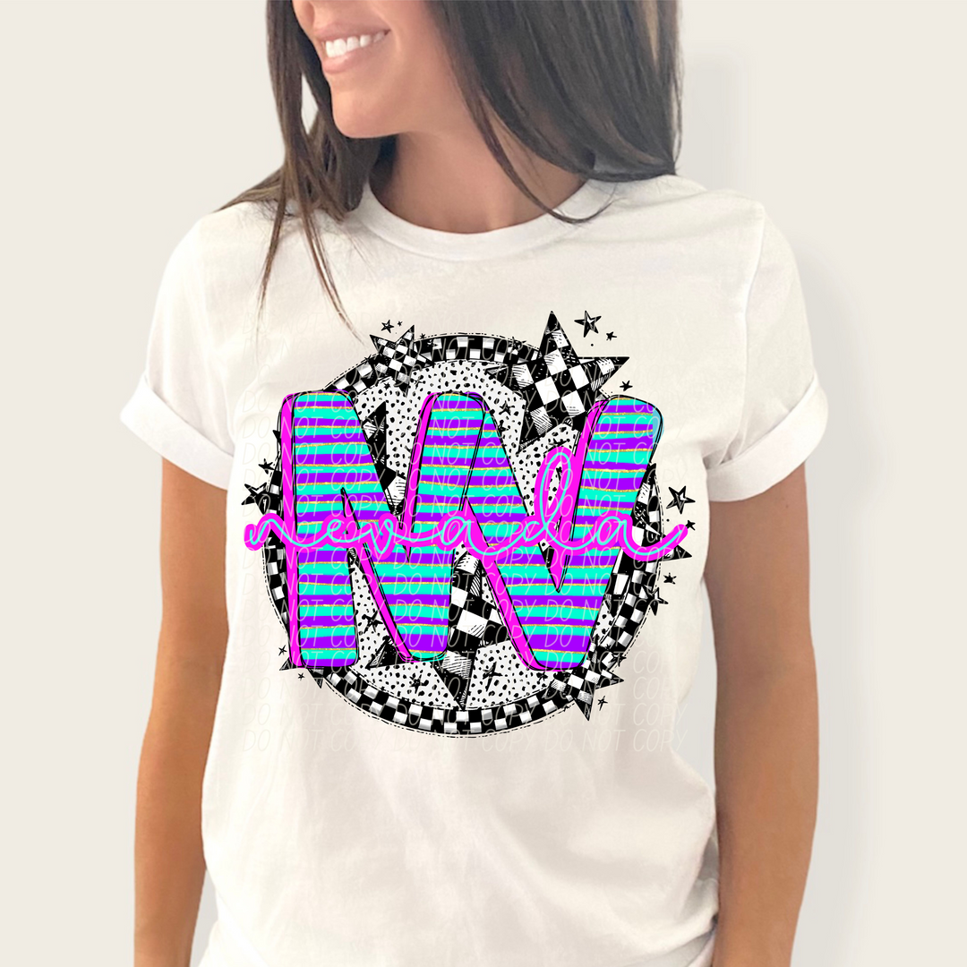 Striped Spring States DTF Print