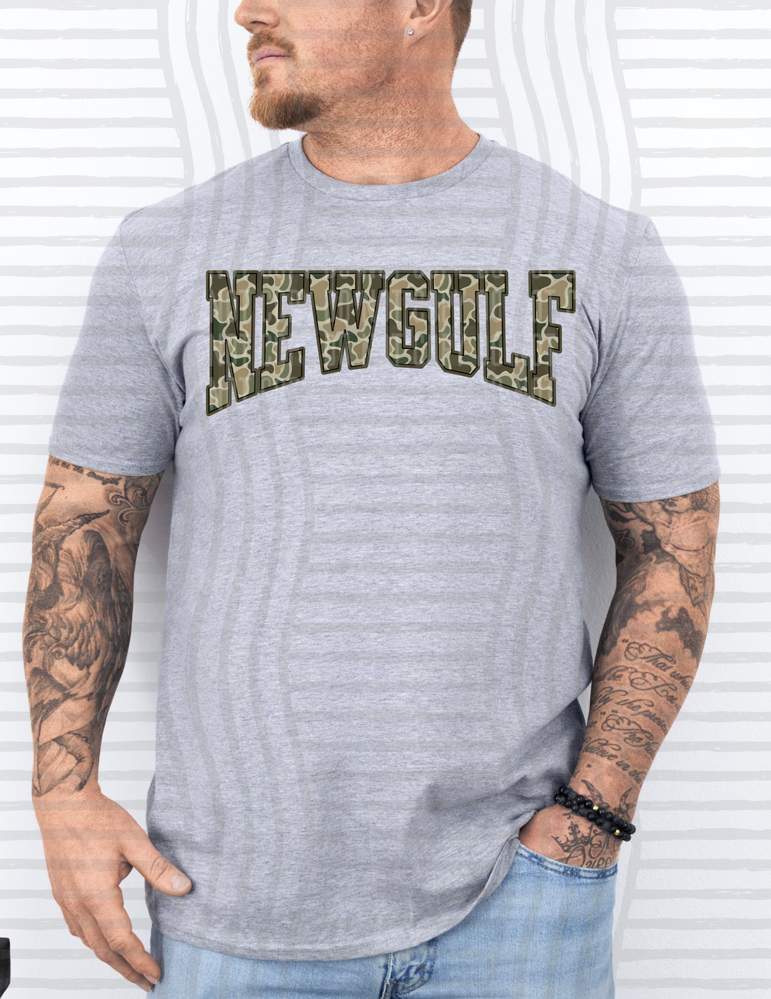 Simple Camo Arched Mascots DTF Print