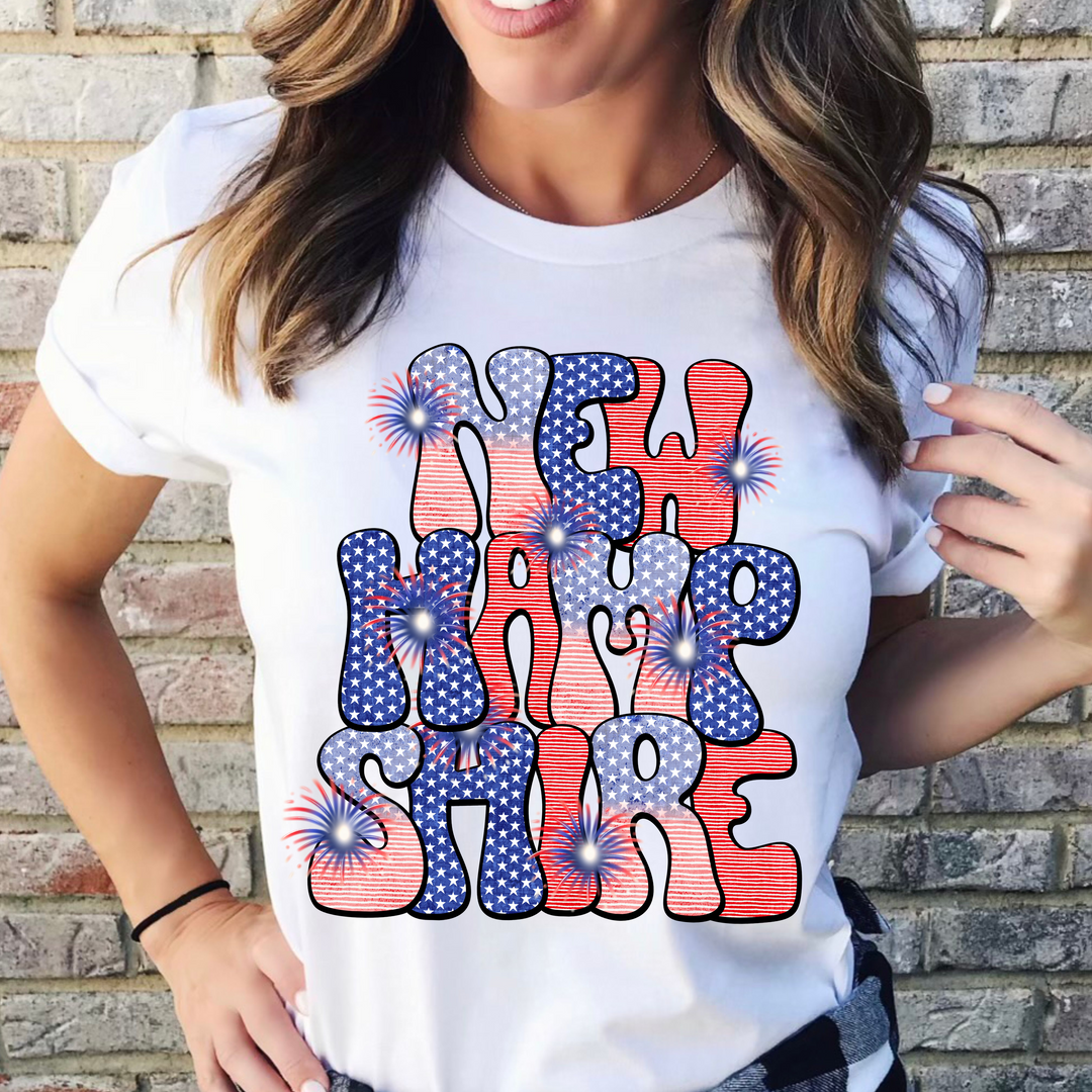 Patriotic Stars and Stripes States DTF Print