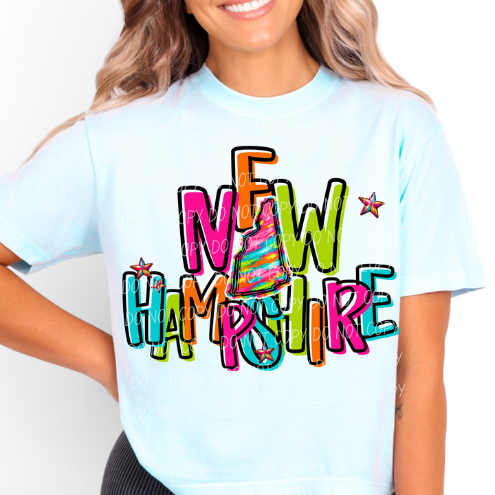 Neon States DTF Print