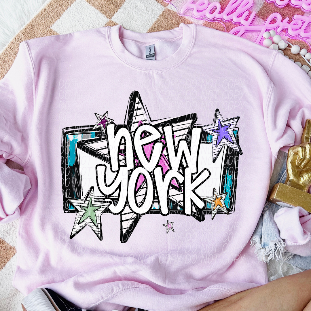 Bright Stars States DTF Print