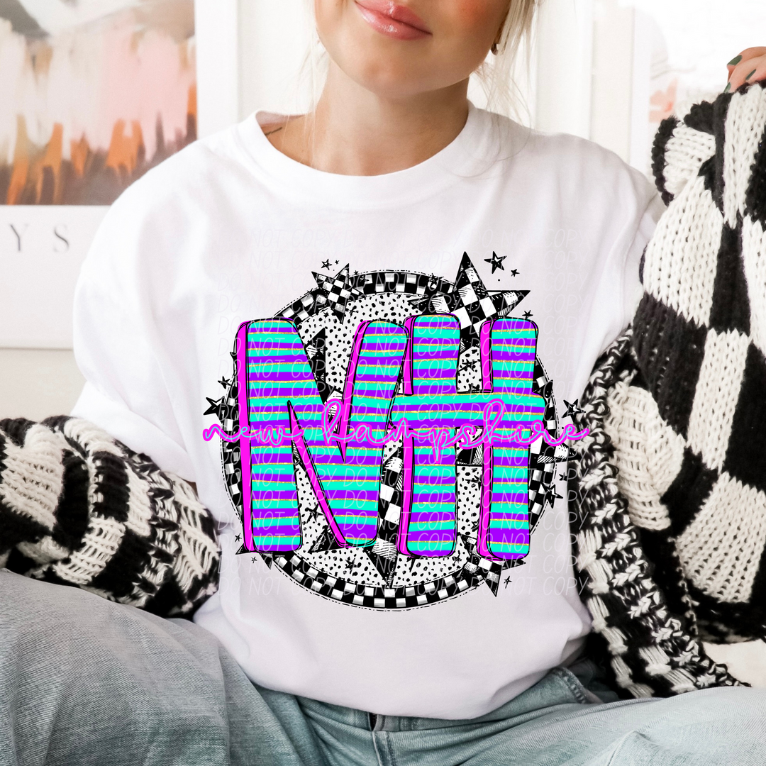 Striped Spring States DTF Print