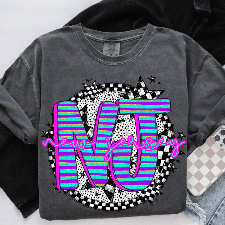 Striped Spring States DTF Print