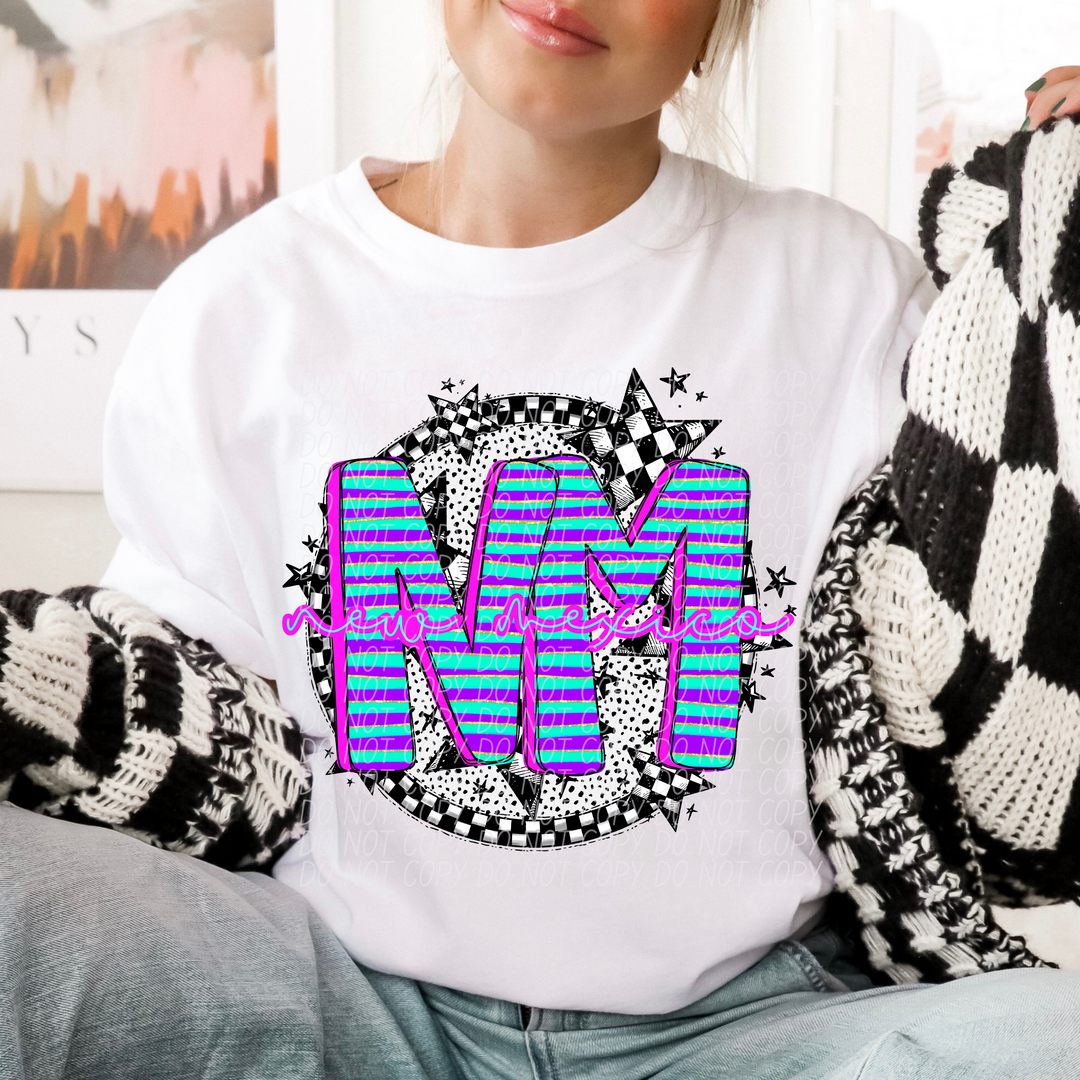 Striped Spring States DTF Print