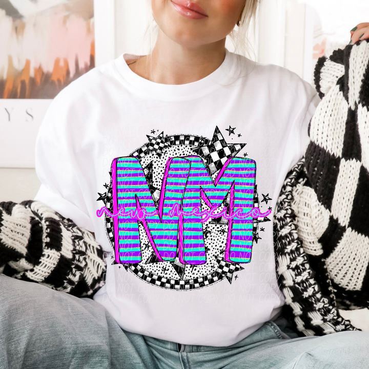 Striped Spring States DTF Print