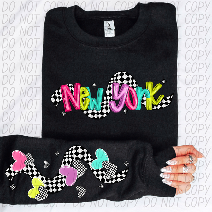 Bright Checkered States SLEEVE DTF Print