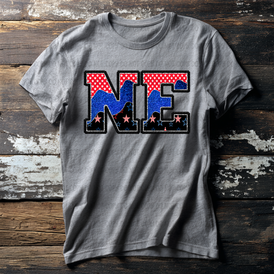 Patriotic States DTF Print