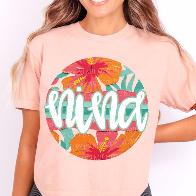 Tropical Mother's Day Titles DTF Print