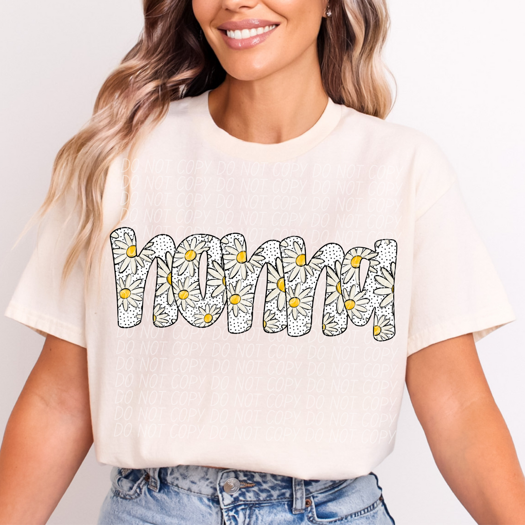 Daisy Dot Names DTF Print